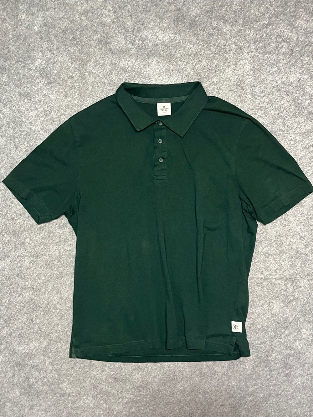 Reigning Champ Deep Green Men's Polo